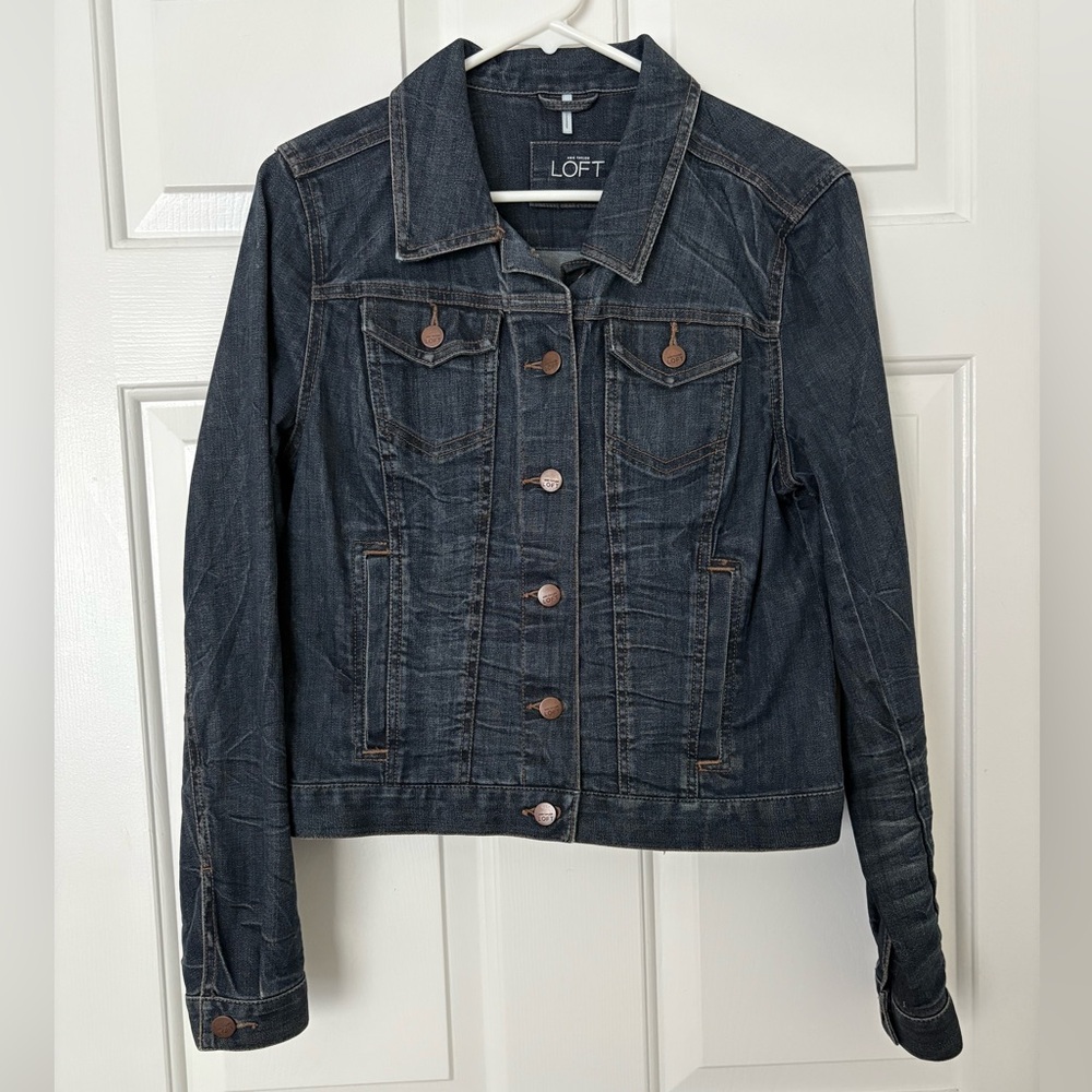 Ann Taylor LOFT Dark Indigo Jean Jacket